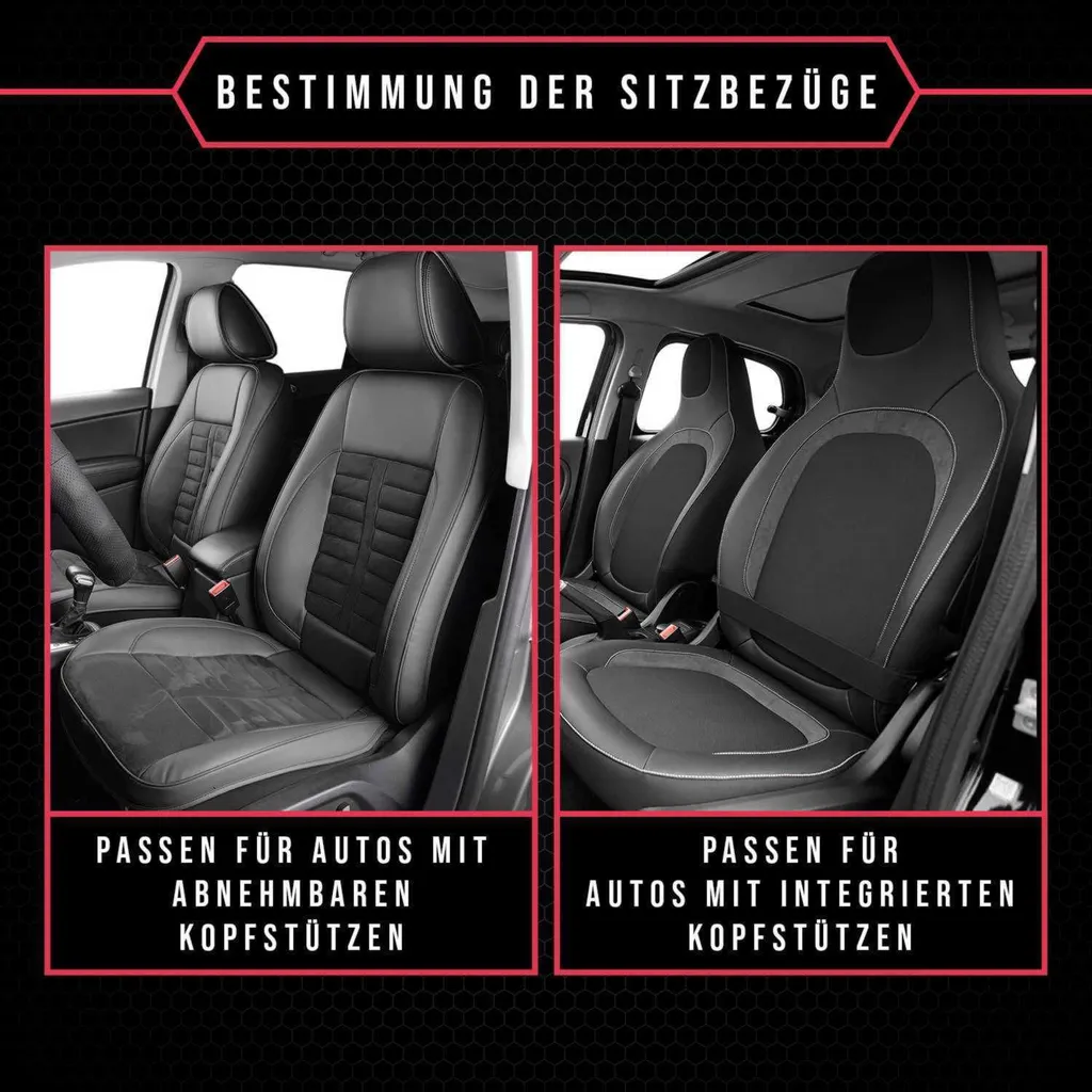 Coprisedili Auto Elegance Verde per Opel Signum | Kit 1+1 Premium - 3