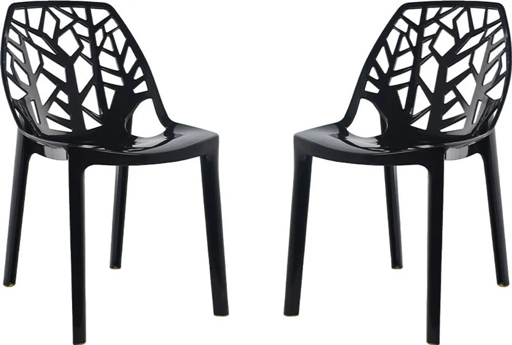 Chaises de cuisine noires design pour restaurant et bureau lot de 2