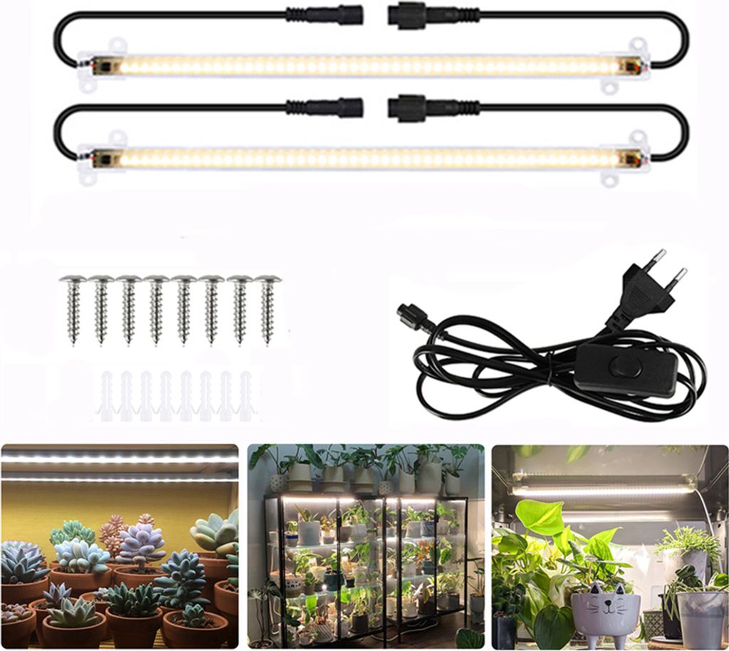 96 LED Vollspektrum Sonnenlicht Pflanzenlampe Zimmerpflanzen Pflanzenlicht Grow Lampe - 2Pcs