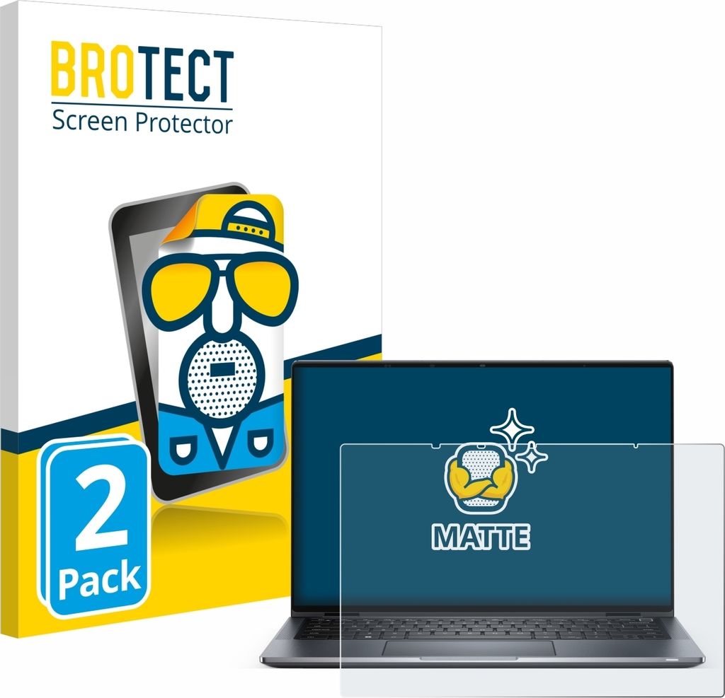 2x BROTECT Schutzfolie für Dell Latitude 9330 2-in-1 Displayschutz Displayschutzfolie Folie Matt Entspiegelungsfolie
