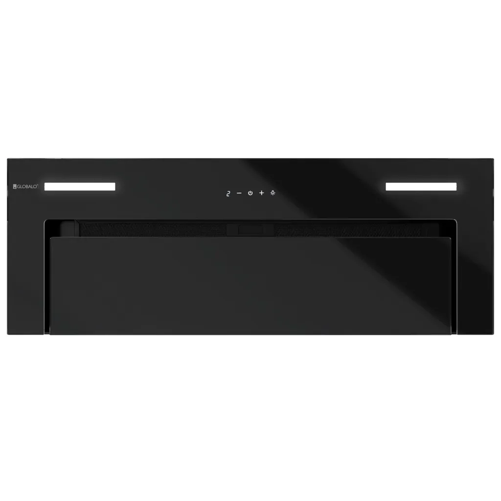 Hotte de Cuisine 80cm Globalo Gingero 80.2 Noir avec Aspiration LED