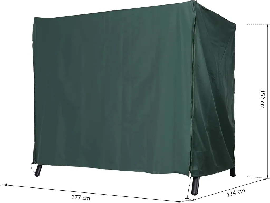 Housse Hivernage Balancelle de Jardin Protection Pluie et Soleil 177x114 - 3