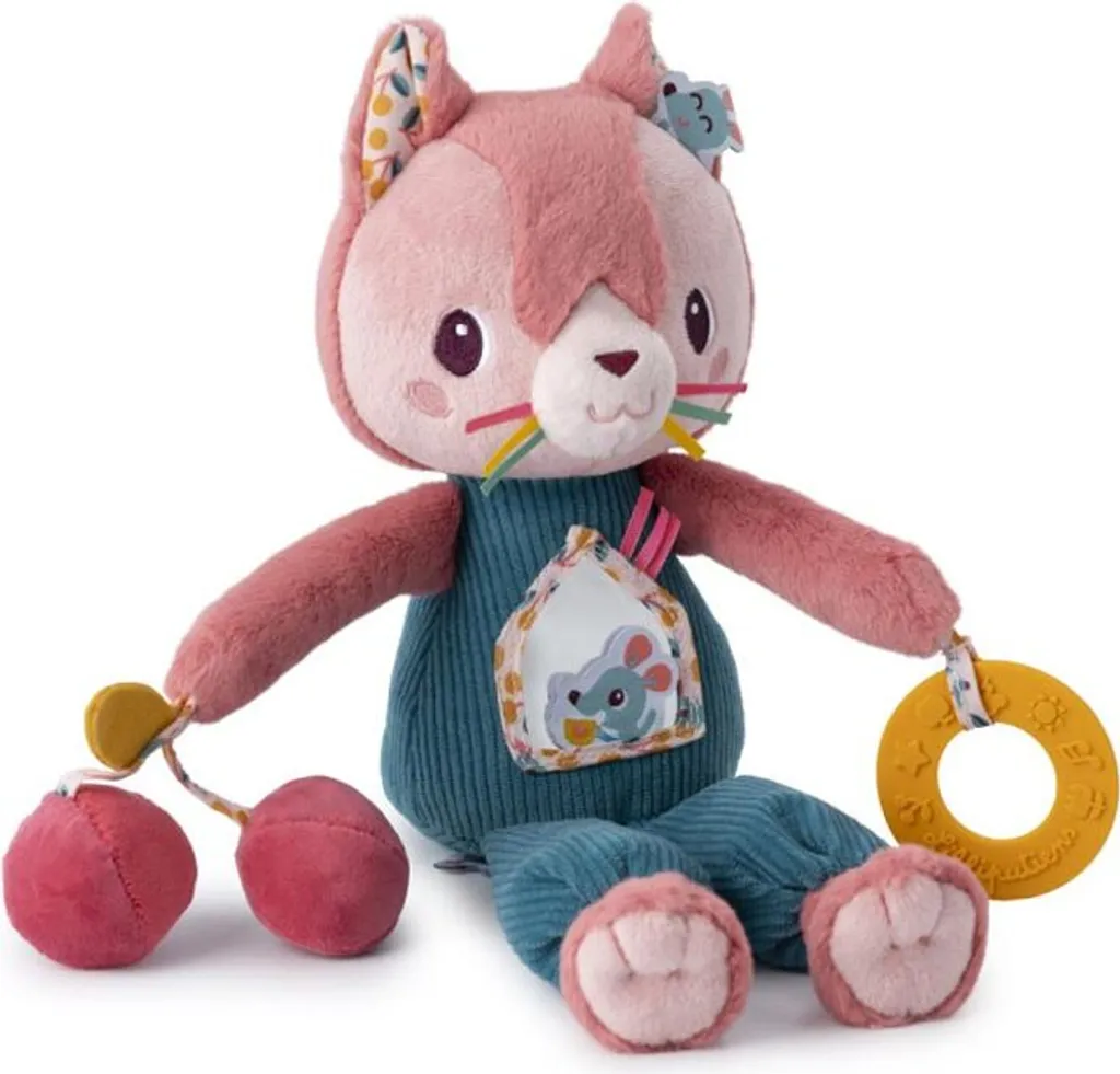 Peluche multi-activités Jeanne le chat : éveil sensoriel complet - 3