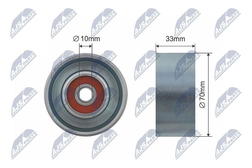 NTY RNK-NS-022 Umlenkrolle Keilrippenriemen 70mm für NISSAN Qashqai / Qashqai +2 I (J10, NJ10) MICRA III (K12) JUKE (F15) Note (E11, NE11) MICRA IV