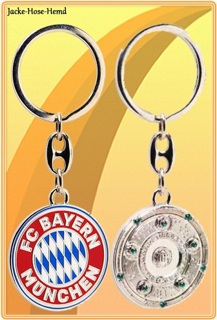 FC Bayern München Schlüsselanhänger Rekordmeister Silber Produktbild 