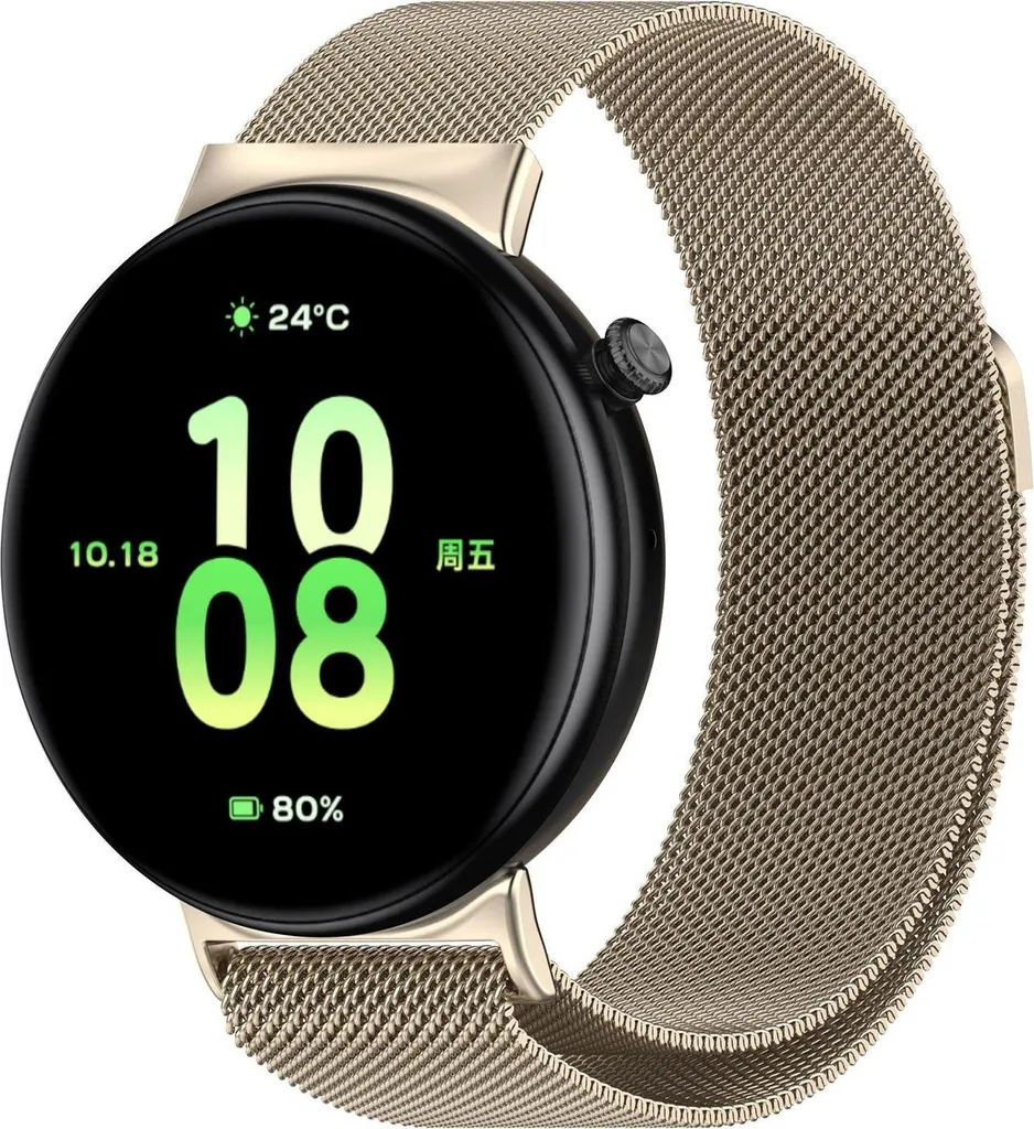 Per Honor Watch Fit Milan cinturino di ricambio in maglia d'acciaio con chiusura magnetica Beige