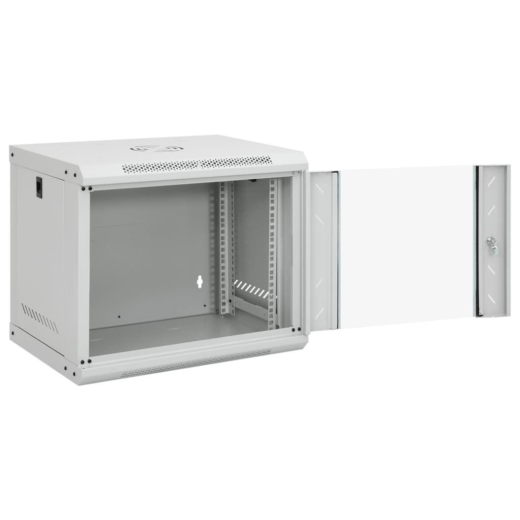 vidaXL 9U Wand-Netzwerkschrank 19" IP20 53x40x45 cm Produktbild 