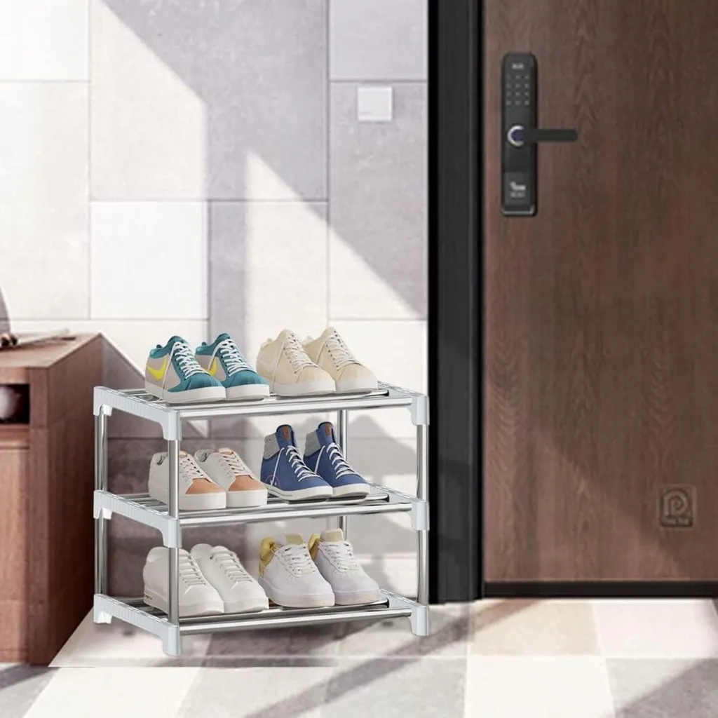 Rangement chaussures gain de place 3 niveaux pour petits espaces - 6