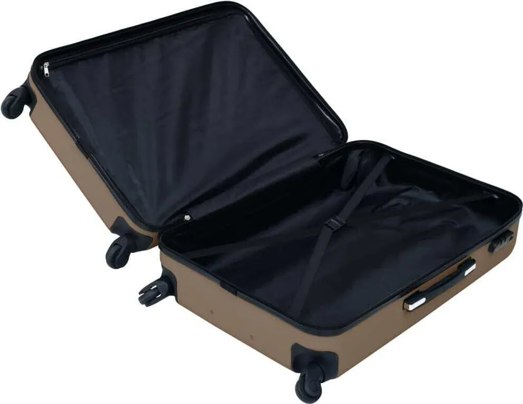 Set de bagages rigides marron ABS anti-choc 3 pcs design Möbel