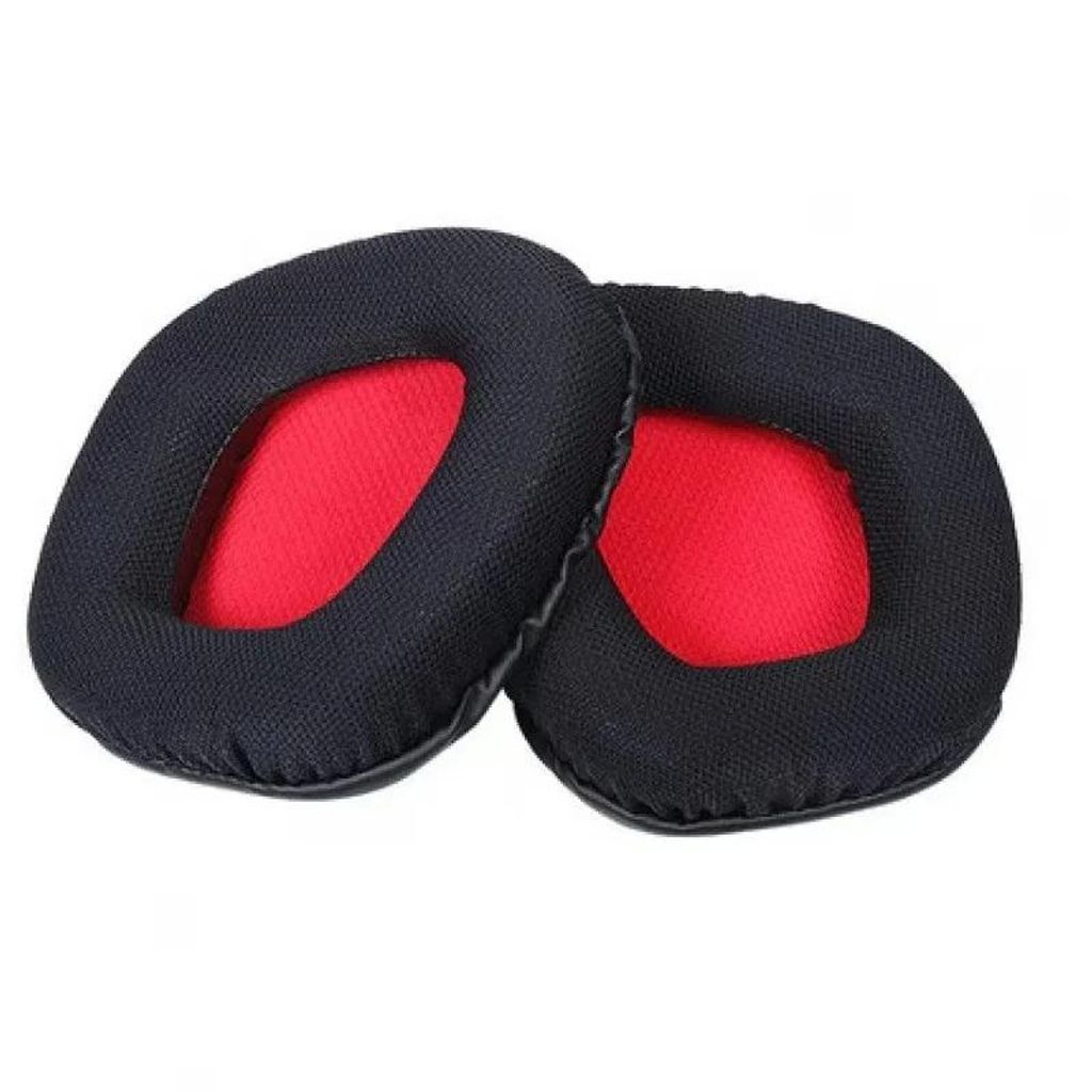 1 Paar Ohrpolster für Corsair Void PRO/ELITE RGB-Kopfhörer, Ersatz-Ohrpolsterbezüge Schwarz-Rot