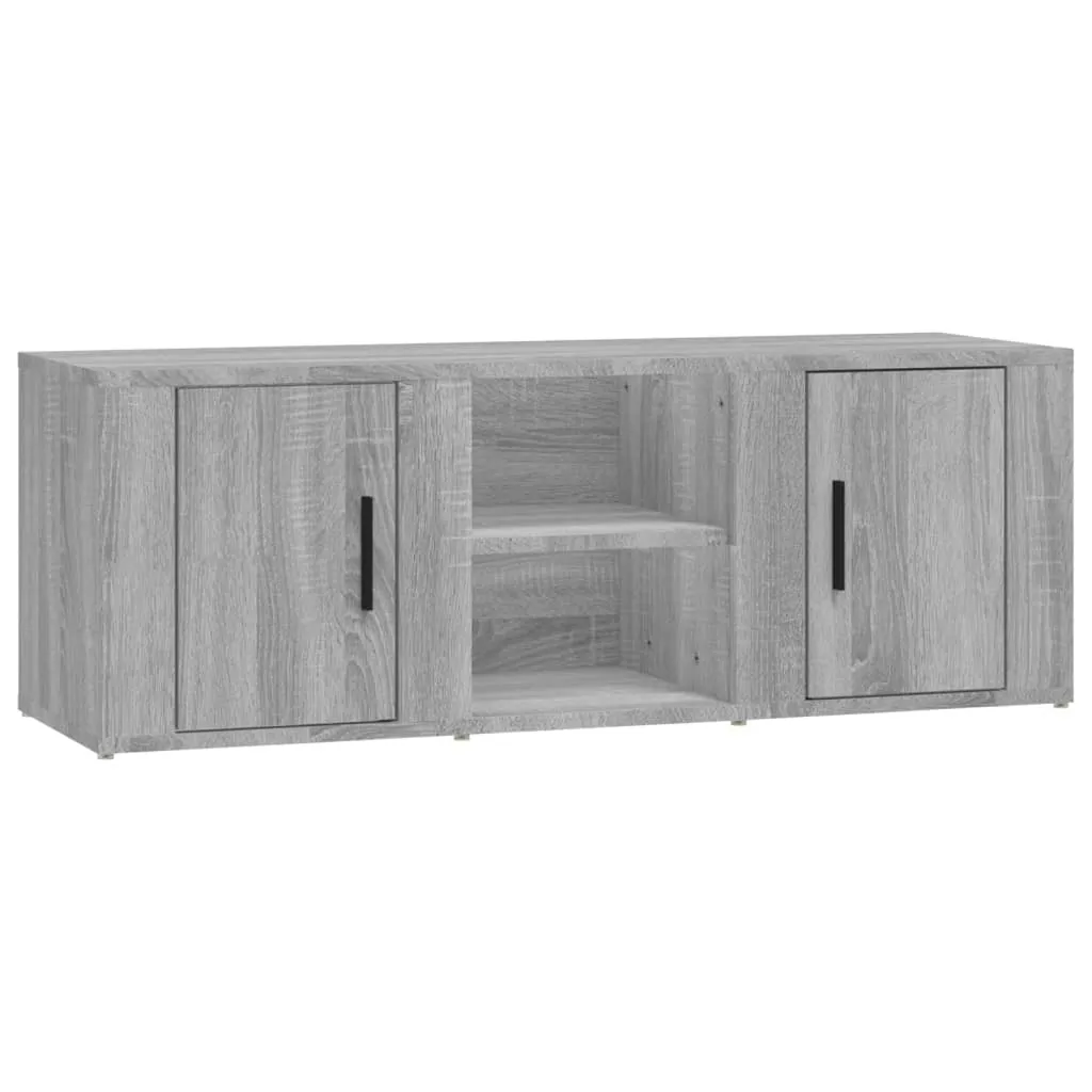 Supporto TV Legno Multistrato SYFAX 100x31,5 cm - Grigio Sonoma