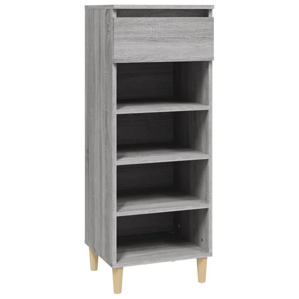 Scarpiera grigia Sonoma 40x36x105 cm materiale legno