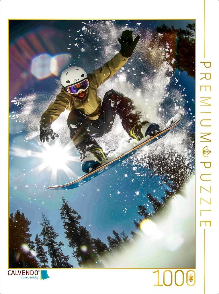 CALVENDO Puzzle Ein Meister auf seinem Snowboard | 1000 Teile Lege-Größe 64x48cm Foto-Puzzle für glückliche Stunden