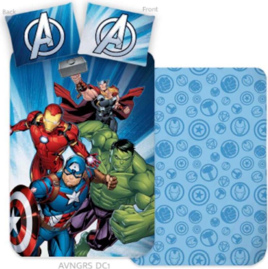 Kinderbeddengoed Avengers, babybeddengoed, 100 x 135 cm Productafbeelding 