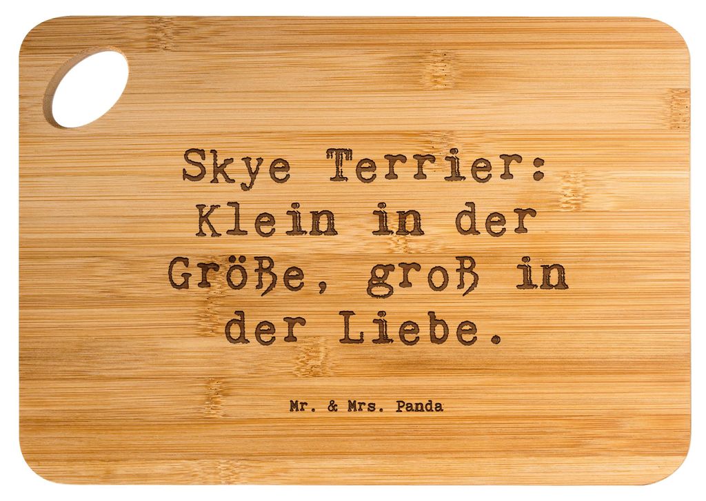 Mr. & Mrs. Panda Frühstücksbrett Spruch Skye Terrier Liebe - Transparent - Geschenk, Holzbrett, Brett, große, Hunderassen, Sprüche für Hundeli...