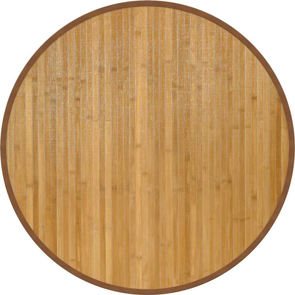vidaXL Teppich Rund Natur 80 cm Bambus