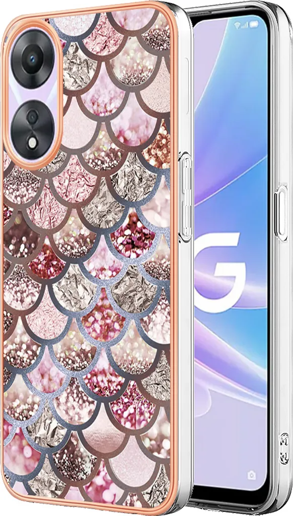 Custodia Oppo A78 5G Silicone TPU Antiurto - Fantasia Caffè Esclusiva