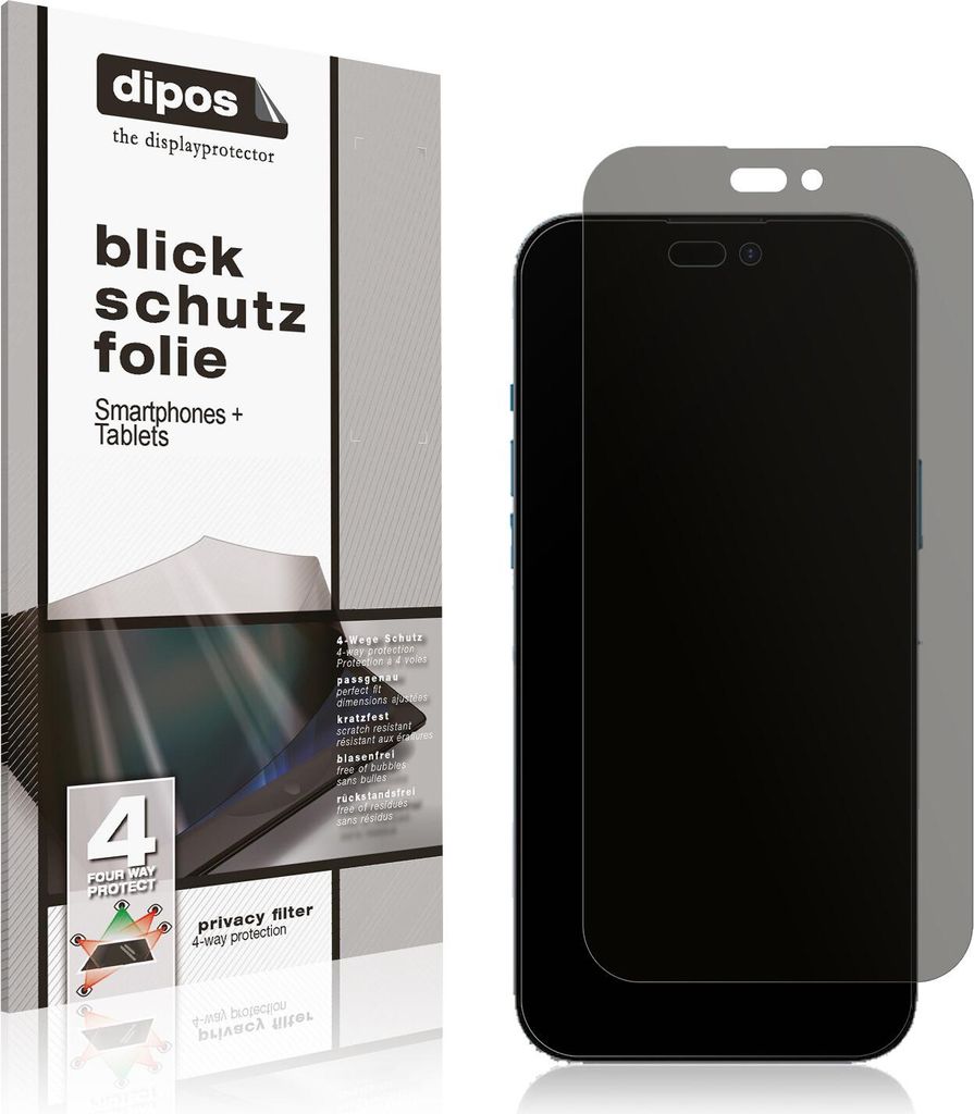 Blickschutzfolie für Apple iPhone 14 Pro matt Schutzfolie Produktbild 