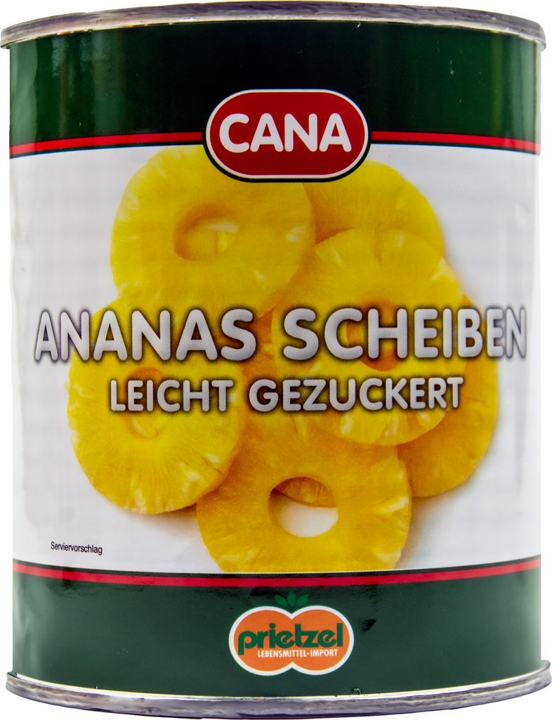 Food-United Ananas Scheiben Ringe leicht gezuckert 1 Dose Produktbild 