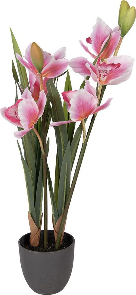 Clayre & Eef Kunstpflanze 14x14x55 cm Rosa Kunststoff