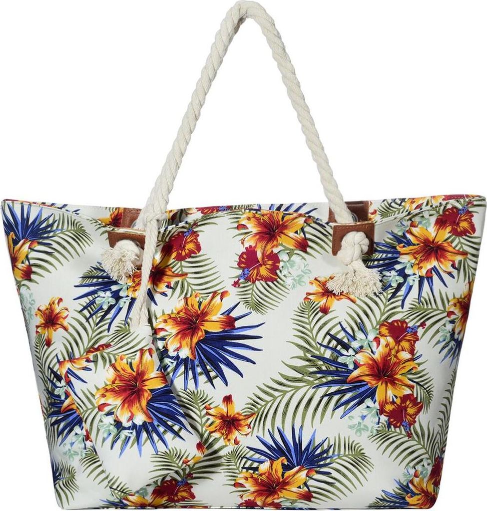 Große Strandtasche Shopper mit Reißverschluss - Tropical Life