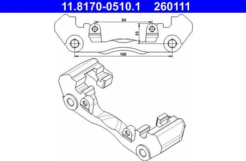 Support de Frein Mercedes Vito et Sprinter - Support Étrier ATE OE