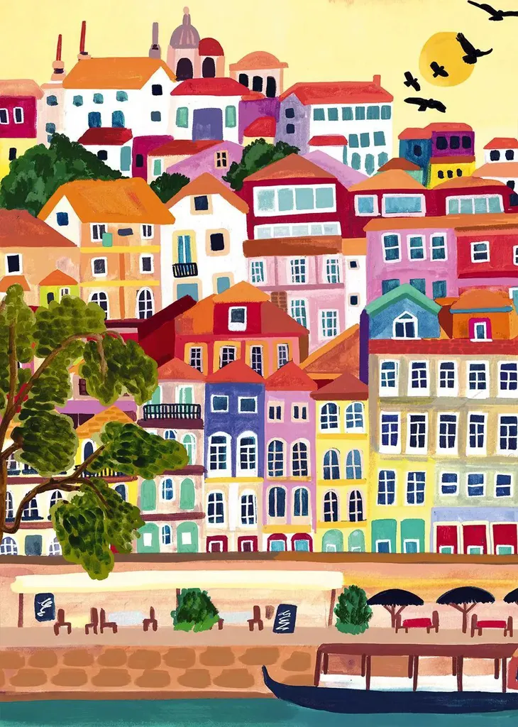 Grand puzzle adulte 1500 pièces - Ville de Porto - Loisir Créatif