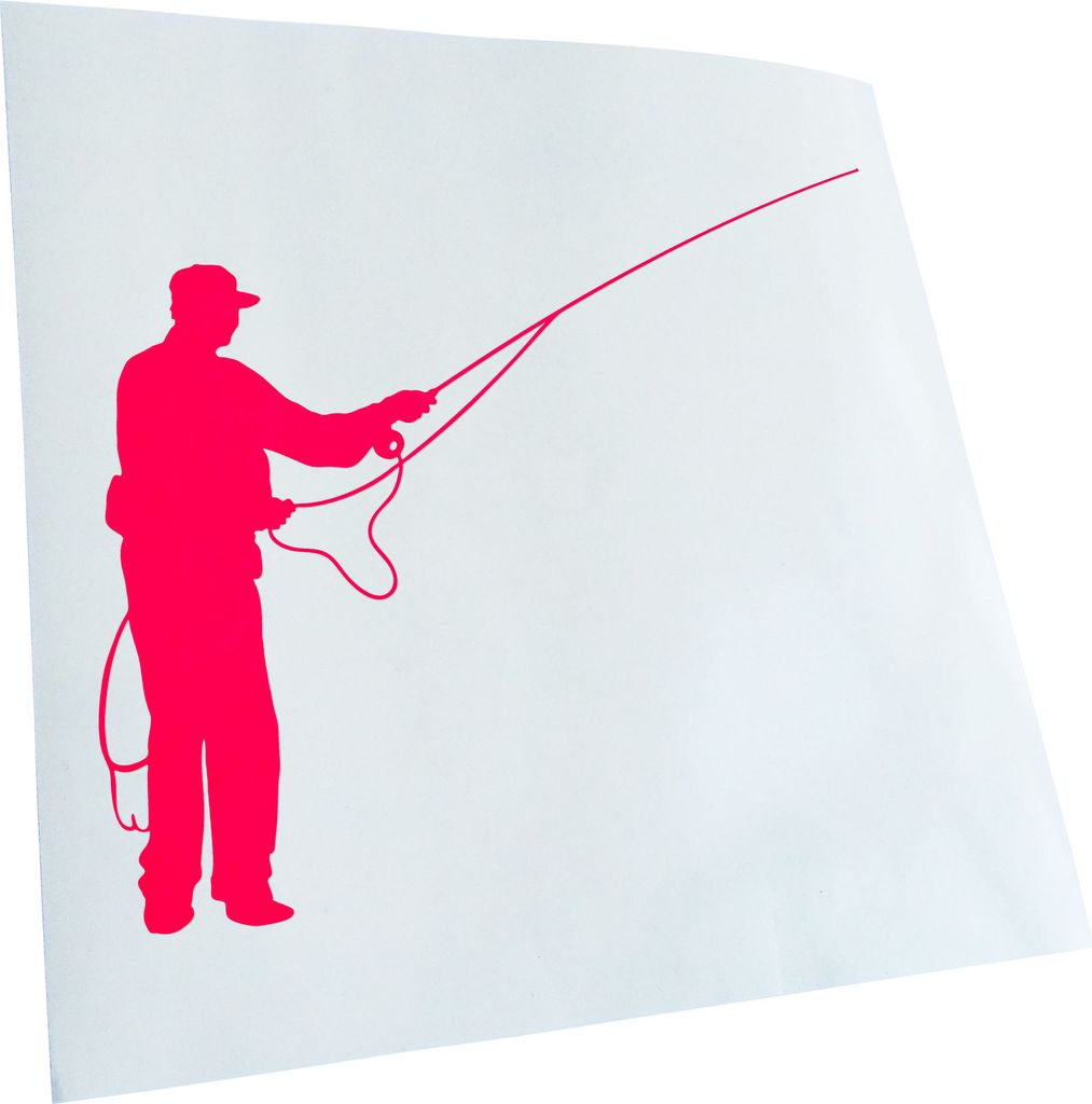 hauptsachebeklebt Kiwistar - Autoaufkleber - Angler - Fischer - Fisher Heckscheibe - Aufkleber für Auto Kfz Fahrrad, LKW, Truck Mofa