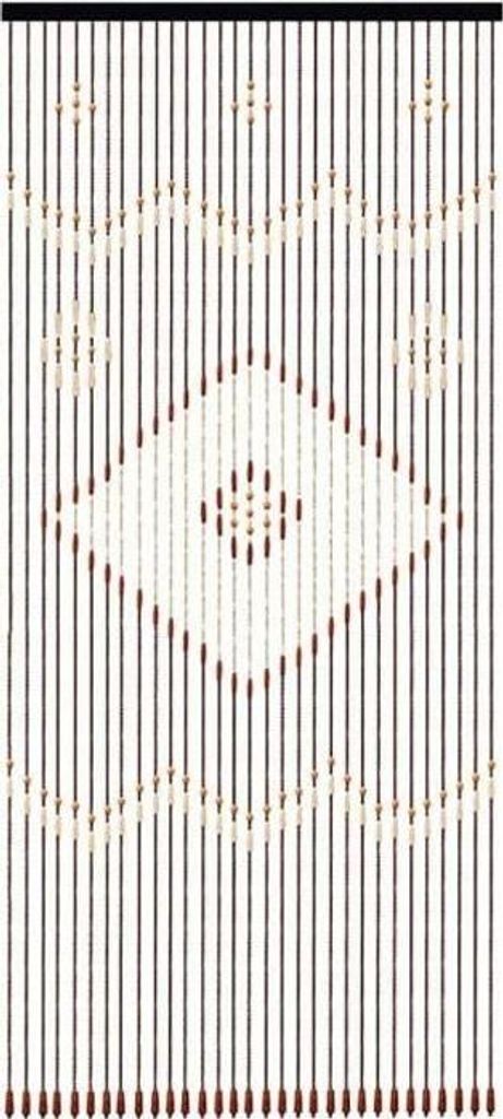 Türvorhang aus Holz mit 31 Strängen, Perlenvorhang, Dekovorhang, Raumteiler, Insektenschutzvorhang