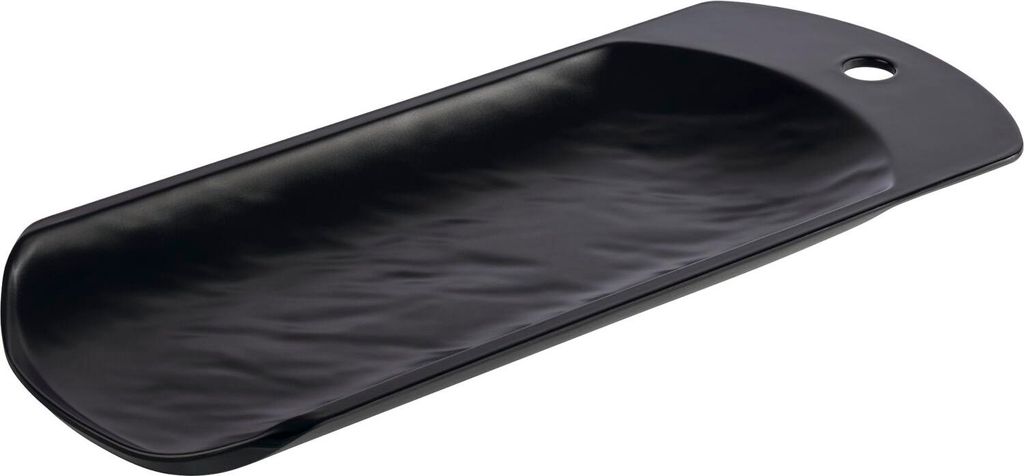 Serviertablett Brötchenschütte aus Melamin Schwarz in Schieferoptik BxTxH: 41 x 18 x 3 cm