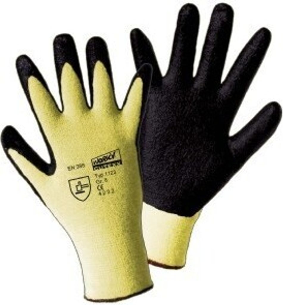 Tobeni 1 Paar CUTEXX Aramid-Faser Nitril Foam Feinstrick Handschuhe, Farbe:Gelb, Grösse:L (9)