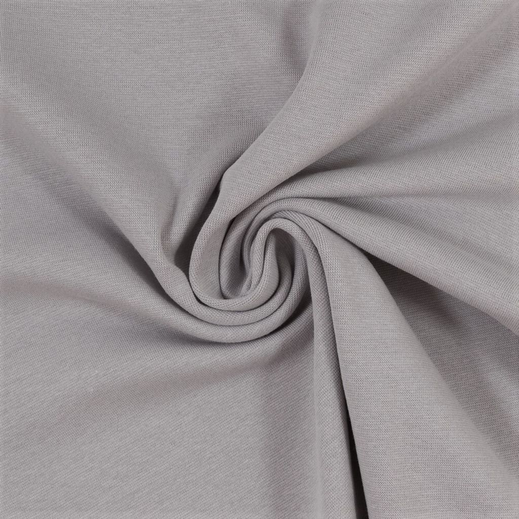 Bündchenstoff Heike Hellgrau, Uni 240 g/m², Strickschlauch Produktbild 