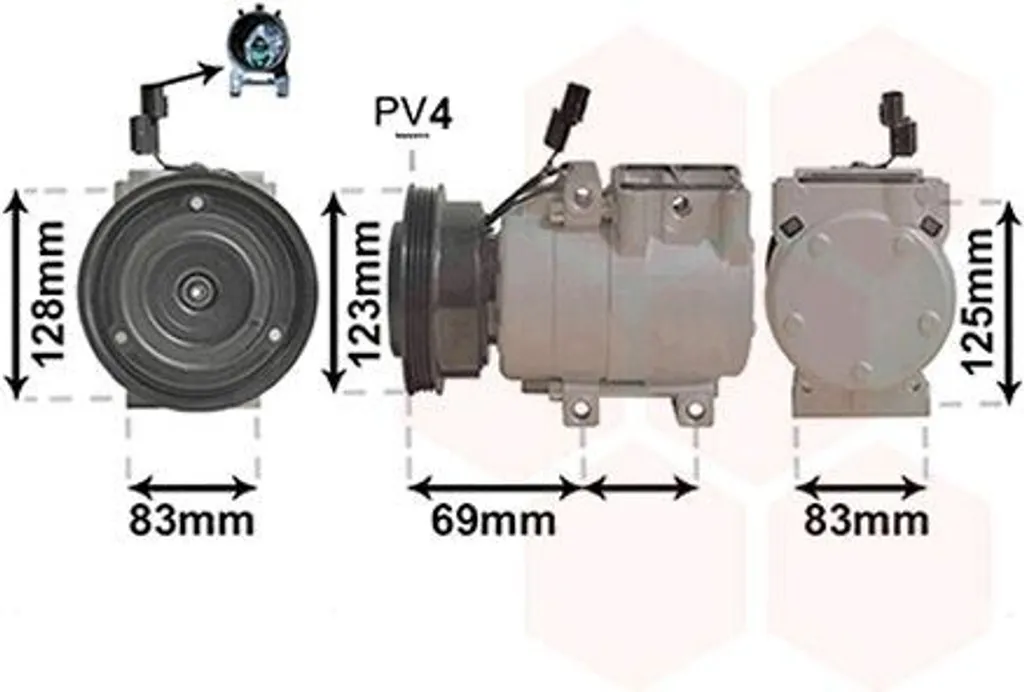 Compresseur de climatisation 8200K198 Van Wezel pour air frais auto
