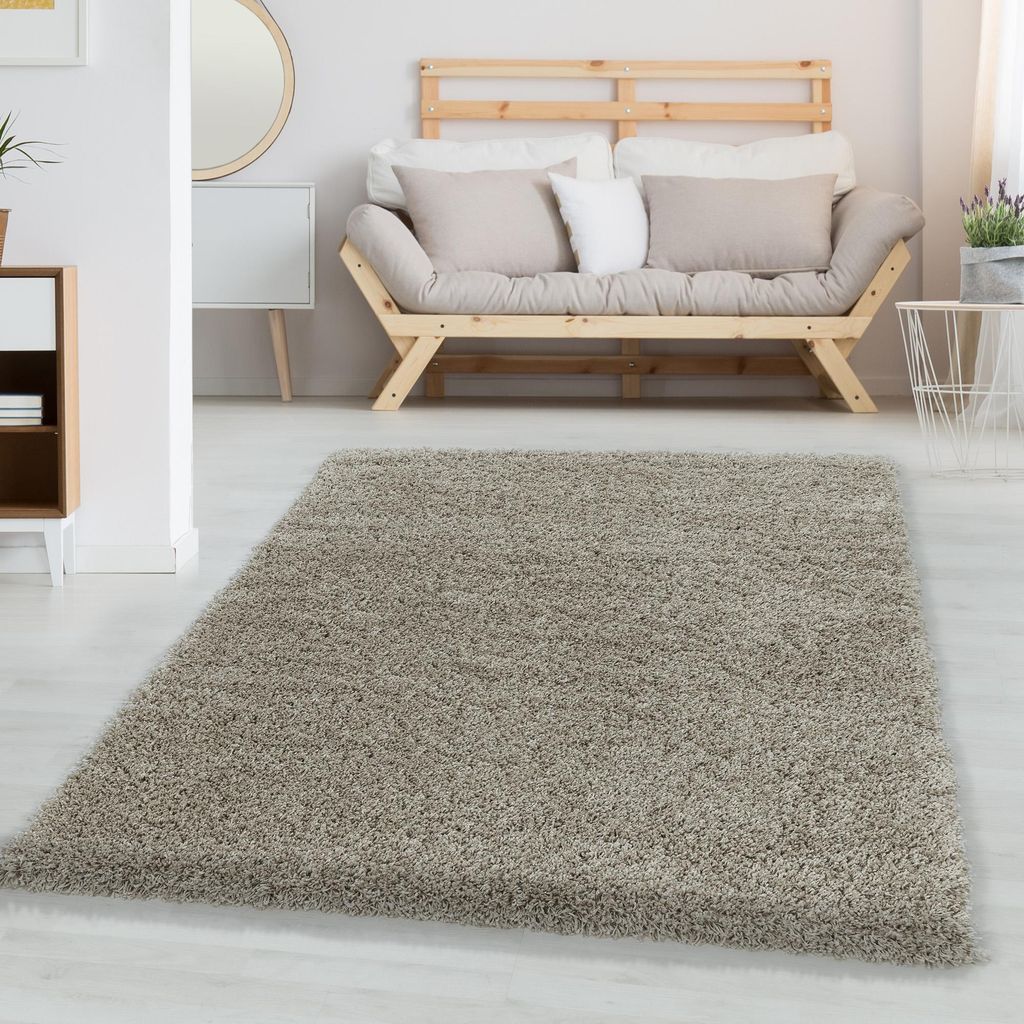 Carpetsale24 Hochflor Teppich Uni Einfarbig Modern Shaggy Produktbild 