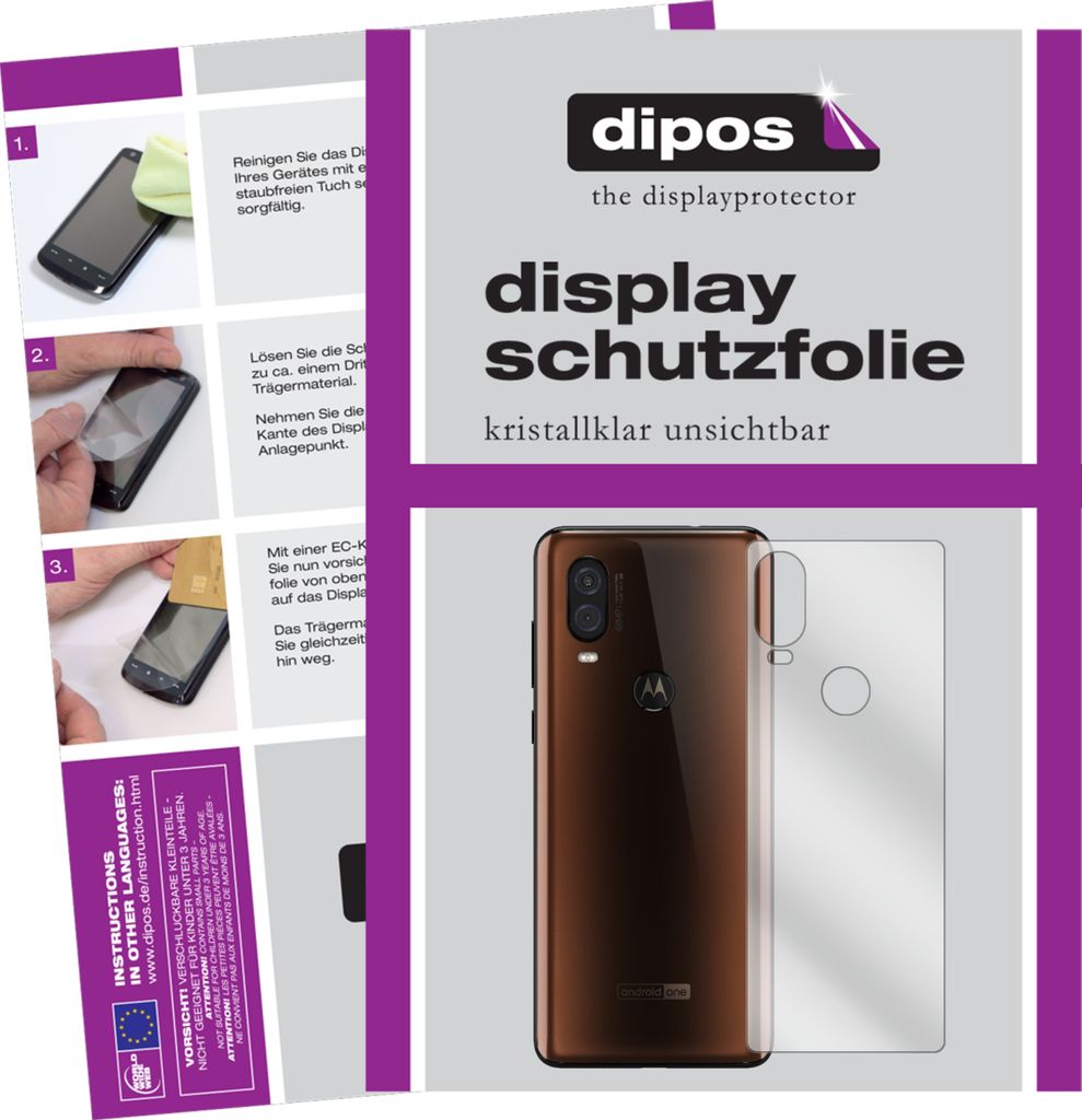 Schutzfolie für Motorola P50 Rückseite Display Folie klar Displayschutzfolie