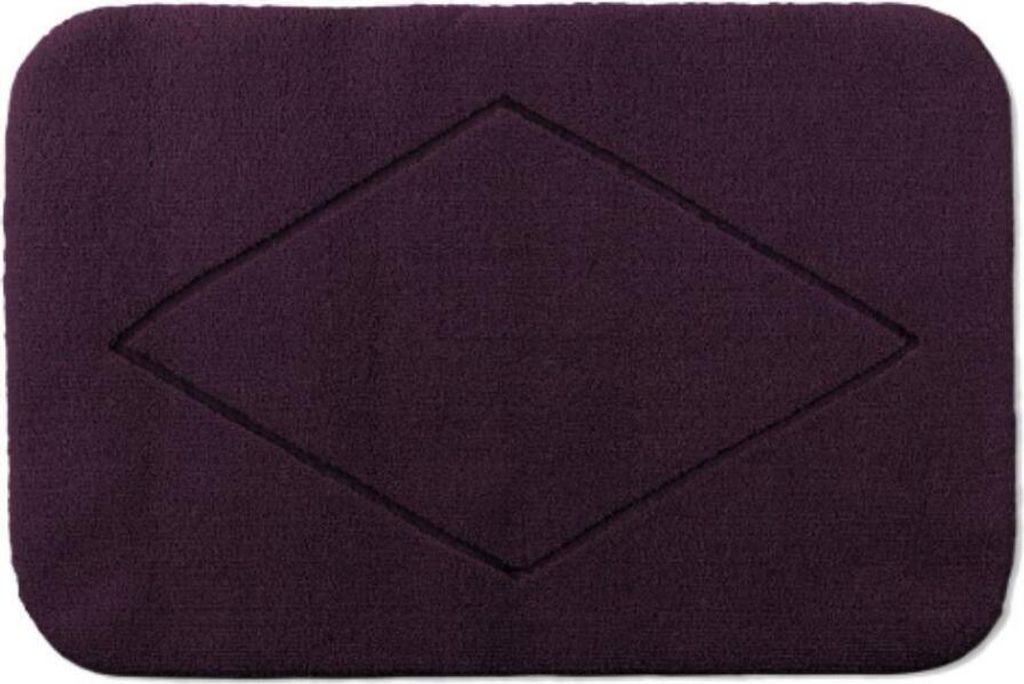 Rhomtuft Badteppich Raute abgerundet Farbe berry Größe 70x120 cm