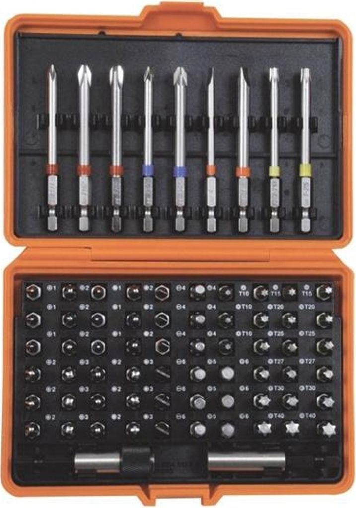 1/4" Bit Box mit markierten Bits 71tlg;;