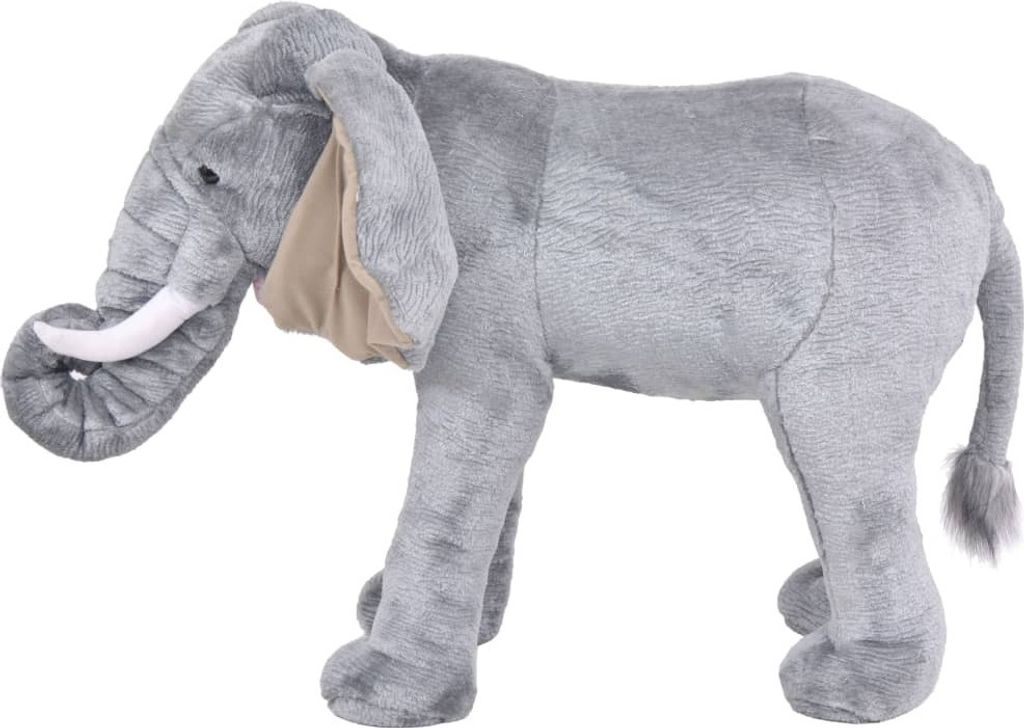 vidaXL Plüschtier Elefant Stehend Plüsch Grau XXL Produktbild 