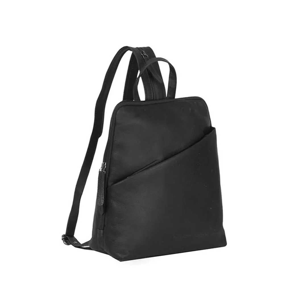Sac à dos en cuir 7L noir Claire : finitions premium et cuir véritable