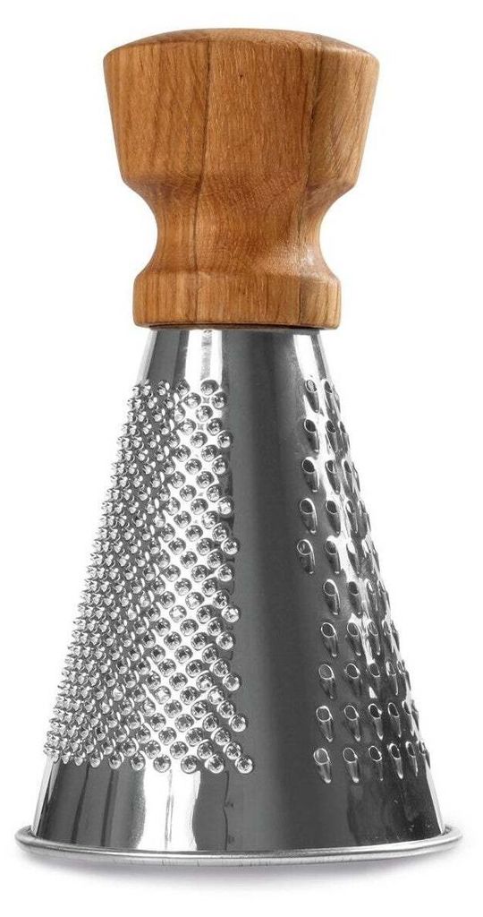 Boska Tischreibe Mini Oslo/drie verschiedene Flächen / Edelstahl / Holz / Braun / Silber / 85 x 85 x 150 mm