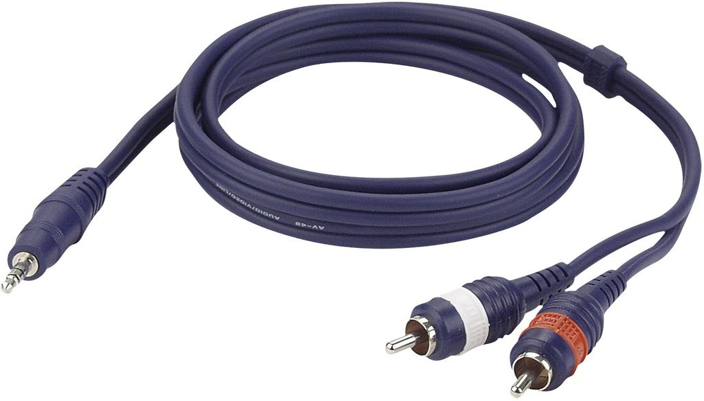 DAP-Audio FL30 – Stereo-Miniklinkenstecker auf 2 Cinch-Stecker L/R, 1,5 m