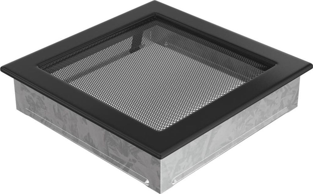 Kratka wentylacyjna kominkowa 22x22 czarna Zdjęcie produktu 
