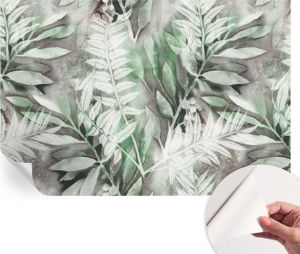 Selbstklebende Wandtapete - Dekorative Tapete für Wohnzimmer - Klebefolie für Wandbilder - Tapetenfolie für Wanddekoration - 104x70 cm - Aquarel...