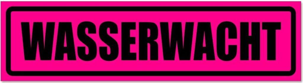 Kiwistar - Autoaufkleber - Pink - Schwarz - 30 x 8 cm - Wasserwacht invertiert - Hinweis Aufkleber Sticker für Auto, Kfz, Fahrrad, PKW, LKW