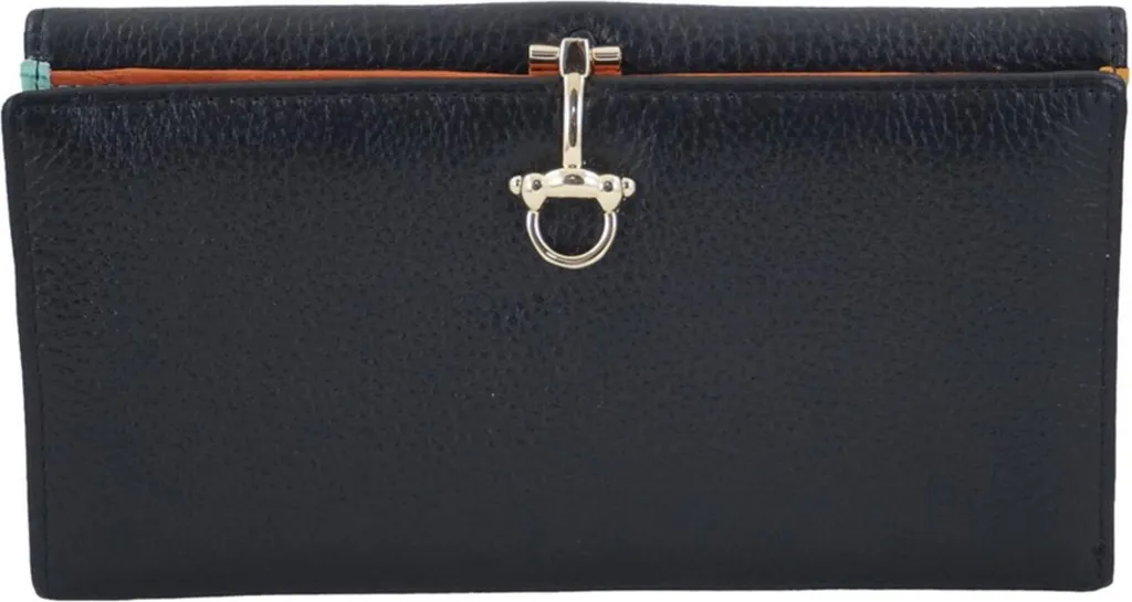 Portefeuille Barberini's br29270 cuir noir souple et finitions main