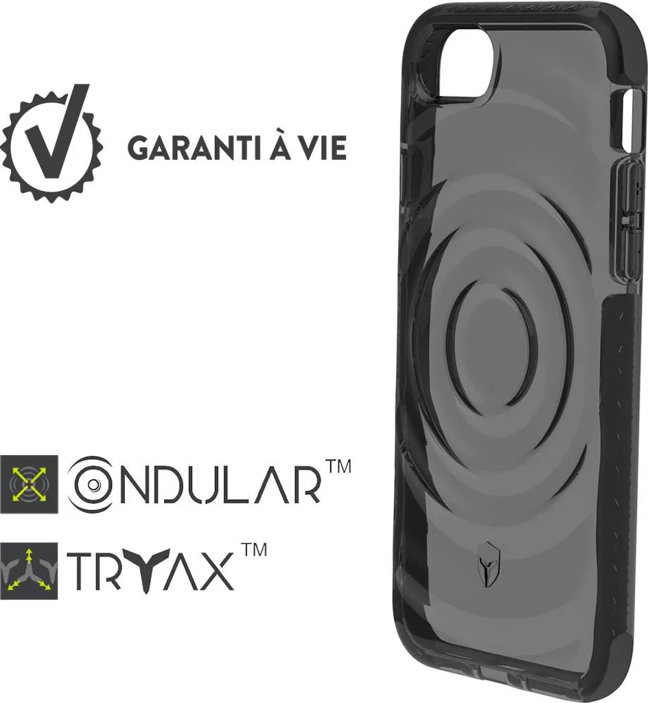 Coque antichoc iPhone 7 et 8 Force Case FC Urban fumé gris anthracite