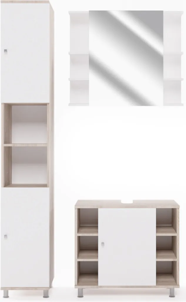 Aménager sa salle de bain avec l'ensemble Vicco Fynn Sonoma 3 meubles 24293