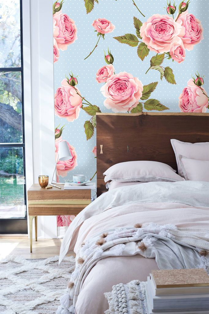 Coloray Fototapete 250x250 cm An Einer Wand Latex Latextapete - Englische Rosesphoto.