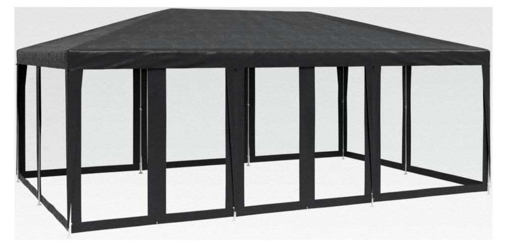 Partyzelt, Pavillon mit 10 Mesh-Seitenteilen, Gartenpavillon für Feierlichkeiten, Festzelt Gartenzelt mit Eisengestell, wasserfest und UV-beständ...