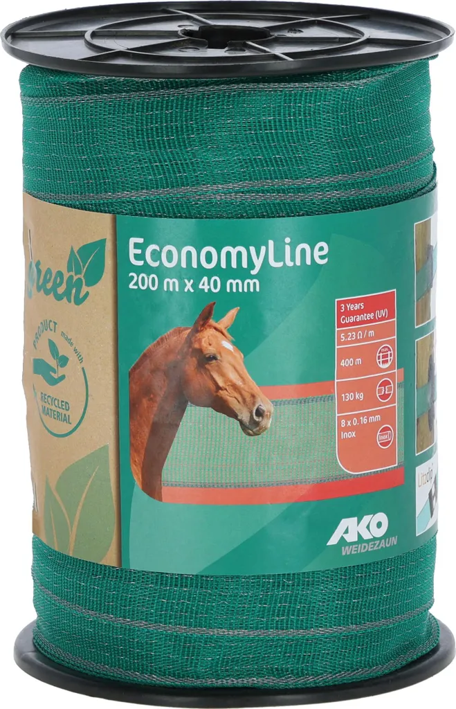 Nastro AKO EconomyLine 40mm x 200m: Recinzione Elettrica Sicura